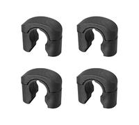 4 Colliers d'Espagnolette avec Cache Vis - Noir - Lacet pour Volet Battant Bois PVC ou Alu - Diamètre 14 mm - Composite - Système de Fermeture pour Volet Battant - Torbel Fabrication Française
