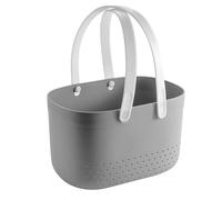 4 Color Shower Caddy, Portable Large Capacity Plastic Bathroom Caddy Storage Basket With Handles For Bathroom Kitchen Dorm Room (Gray)