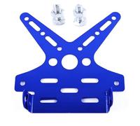 4 Colors Electroplate Aluminum Alloy Motorcycle Rear License Plate Frame Motorbike Scooter Number Plate Holder(Blue)