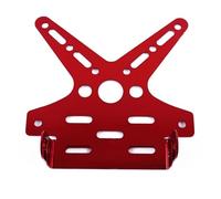 4 Colors Electroplate Aluminum Alloy Motorcycle Rear License Plate Frame Motorbike Scooter Number Plate Holder(Red)