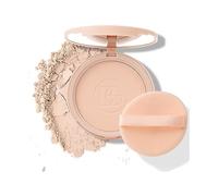 4 Colors Face Setting Pressed Powder Silky natural Non-cakey Cushion Compact Powder Oil-Control Matte Smooth Finish Concealer Lightweight Brightening Finishing Powder Face Makeup # 101