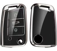 [4 Colours] Tcross Key Protection With Key Ring For Vw T-Cross 2018-2022 2023 Accessory (Black)