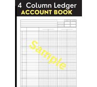 4 column Ledger Account Book: Accounting Ledger Book: Record Keeping for Small Businesses