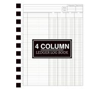 4 Column Ledger Log Book: Professional Accounting Ledger | 110 Pages for Organized Financial Record Keeping