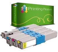 4 Compatibles OKI C301/C321 Cartouches de Toner pour OKI C301 C301DN C321 C321DN MC332DN MC342DN MC342DNW MC342W - Noir/Cyan/Magenta/Jaune, Grande Capacité