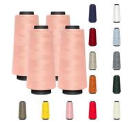 4 cônes - Nähmit - Fil à coudre - 1500 m chacun - 100 % polyester - Pour machines à coudre Overlock Coverlock et Coverstich - Épaisseur du fil 40/2 (120) - A07-811 - Rose