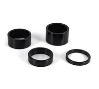 4 Couleurs 4 Pcs/Set Vélo Casque Entretoise, 5mm/10mm/15mm/20mm En Alliage D'aluminium Avant Tige Casque Entretoise Vélo Tige Avant Fourche Rondelle (Noir)