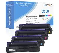 4 Couleurs Cartouches de Toner Compatibles SP C250 C261 Haute Capacité 2300 Pages pour Noir Cyan Magenta Jaune pour RICOH Aficio SP C250DN C250SF C261SFN C261SFNw C261DNw Imprimantes Laser