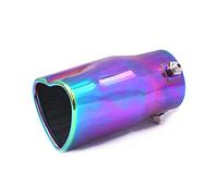 4 Couleurs En Forme De Coeur Universel Pour Voitures Tuyau Pointe Acier Inoxydable Voiture Chrome Systèmes D'échappement Queue Garniture D'Échappement(B)