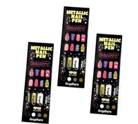 4 Couleurs Ensemble de Marquage pour Ongles, 2026 Nouveaux Marqueurs pour Nail Art, Stylo Vernis pour Ongles 3D, Outils de Nail Art pour Graffiti, Points, Dessin, Peinture, Pointes Liner DIY (C-3Set)