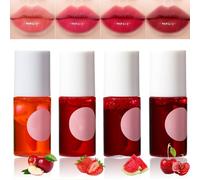 4 Couleurs Ensemble De Teinture Des Lèvres,Velours Mat Mini Rouge À Lèvres Liquide,Hydratant Longue Durée Tasse Antiadhésive Brillant À Lèvres Joues Et Yeux