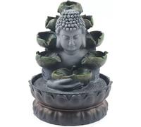 4 couleurs LED Buddha petite fontaine d'intérieur résine fontaine ornements feng shui fontaine décorative fontaine d'eau décoration maison