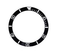 4 Couleurs Pièces de Rechange Haute Dureté Nouvelle Montre en Céramique Nouvelle Montre Légère Montre-bracelet Lunette Insérer Boucle(Noir)