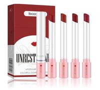 4 Couleurs Rouge à Lèvres Tube Peu Ensemble de Rouges à Lèvres Velvet Hydratant & Lisse Teinture Rouge à Lèvres Longue Durée 24 heures imperméable à l’eau Lip Tinet