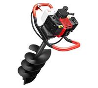 4 course essence Post trou pelle tarière essence tarière terre tarière sans fil pelle à gaz pour arbre de sol de jardin de poteau de clôture avec 3 tarières (5 pouces, 6 pouces et 8 pouces)