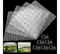 4 Couvercles Aquarium Plastique Aération Optimale 4 Couvercles | Maille plastique , taille 29.6x14.8cm, empêche les évasions, idéal poissons et reptiles(A)