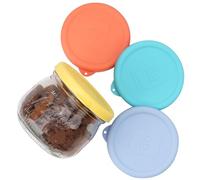 4 Couvercles en Silicone pour Le Parfait, 85mm Couvercles de Remplacement en Silicone Compatibles avec Le Parfait 350ml Super Terrine & 500ml, 750ml, 1000ml, 1500ml, 2000ml Super Jars, Étanches