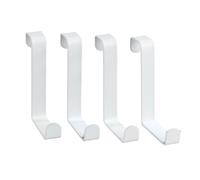 4 Crochets accroche-serviettes de porte Celano - Blanc