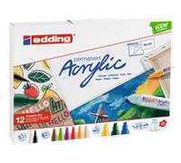[4-CS12B] edding Set de démarrage pour l'acrylique set de 12 Marqueurs Assort...