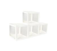 4 cubes carton rigide personnalisable 30cm blanc - chaks 11594 Blanc G