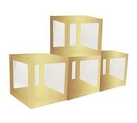 4 cubes carton rigide personnalisable 30cm or - chaks 11594-81 Jaune G