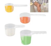 4 Cuillères Doseuses Transparentes en Plastique,40ml/50ml/70ml/100ml Cuillères Doseuses avec Graduation,Cuillere Doseuse,Doseur Proteine,Cuillere Doseuse Gramme,pour Poudre,Détergent,Cuisine Cuisson