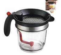 4-Cup Fat Separator with Bottom Release, Fat Separator for Cooking, Easy Oil Gadgets with Strainer for Healthier Gravy & Soup (1pcs)