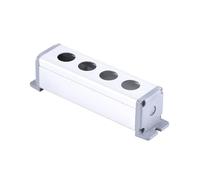 4 Cut-out 4Hole Button Box 22mm/19mm/16mm Metal Aluminium Alloy Switch Box Push Button Control Box NWPNLXEA(16mm Cut-out)