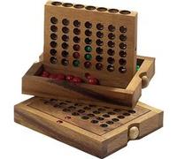 À Quatre Rangées - Grand - Bois Samena - Jeu de Réflexion Patience