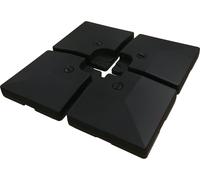 4 Dalles à lester pour gros parasol déporté - 4 x 3 - 104 KG - Noir Noir. G