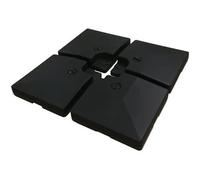 4 Dalles à lester pour gros parasol déporté - 4 x 3 - 104 KG - Noir