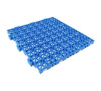 4 Dalles PVC Renforcées Bleu 33x33cm Anti-humidité Garages et Lave-auto
