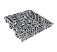 4 Dalles PVC Renforcées Gris 33x33cm Anti-humidité Garages et Lave-auto
