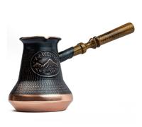 4 de tasse (354,9 ml) fait à la main Pot de café arménien Maker en cuivre Jazva Ararat turc arabe grec Cezve Jezve Ibrik Turka Jazzve Jazve Manche en bois