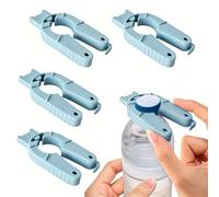 4 Décapsuleurs 3 en 1,Bouchon à vis - Ouvre-bouteille en plastique multifonction - Facile à utiliser pour les personnes âgées souffrant de problèmes de main (Bleu)