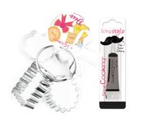 4 Découpoirs à biscuits Déco + Stylo de glaçage noir Scrapcooking