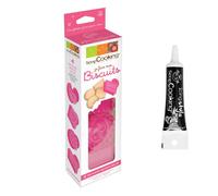 4 découpoirs-éjecteurs à Biscuits + Stylo glaçage noir Scrapcooking