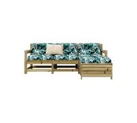 Vidaxl Salon De Jardin 4 Pcs Bois De Pin Imprégné