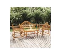 Vidaxl Salon De Jardin 4 Pcs Bois De Teck Solide