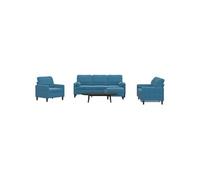 vidaXL 4-delige Loungeset met kussens en bolsters fluweel blauw3278390 Bleu G