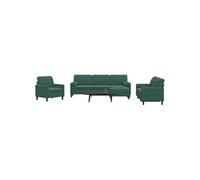 4-delige Loungeset met kussens en bolsters fluweel donkergroen3278463