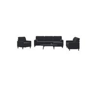 Vidaxl Ensemble De Canapés 4pcs Et Coussins Et Traversins Noir Velours Multicolore