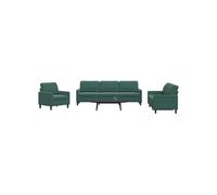 Vidaxl Ensemble De Canapés 4 Pcs Avec Coussins Vert Foncé Velours Vert