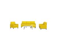 4-delige Loungeset met kussens fluweel geel3278367