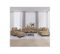 Ensemble de Canapés avec Coussins Sièges Salon 4 pcs Noir Similicuir vidaXL