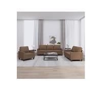 4-delige Loungeset met kussens stof bruin3201431