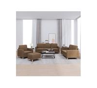 4-delige Loungeset met kussens stof bruin3202065