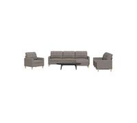 4-delige Loungeset met voetenbank stof taupe3278302