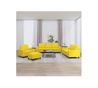 Ensemble de Canapés Sièges Salle de Séjour Maison 3 pcs Marron Tissu vidaXL