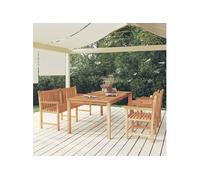 Vidaxl Ensemble À Dîner De Jardin 4 Pcs Bois De Teck Massif